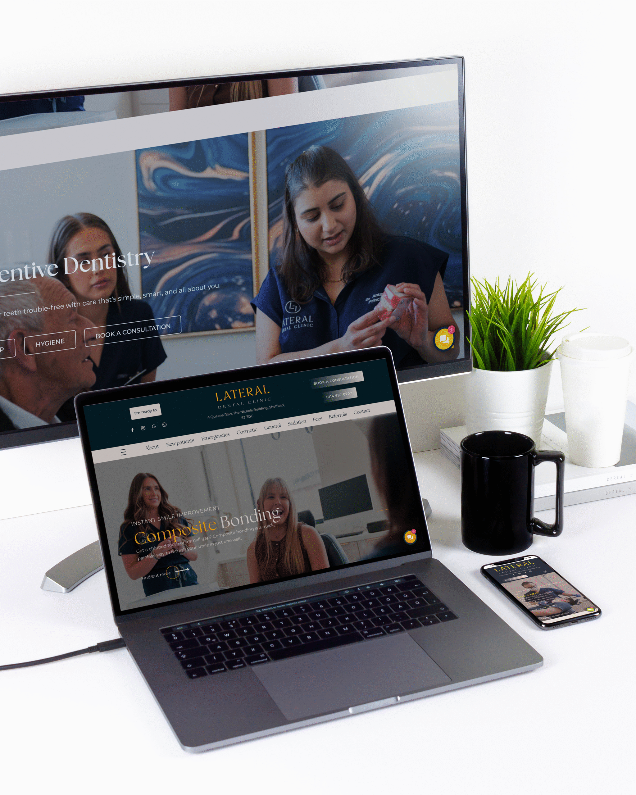 Lateral Dental, branding and website design