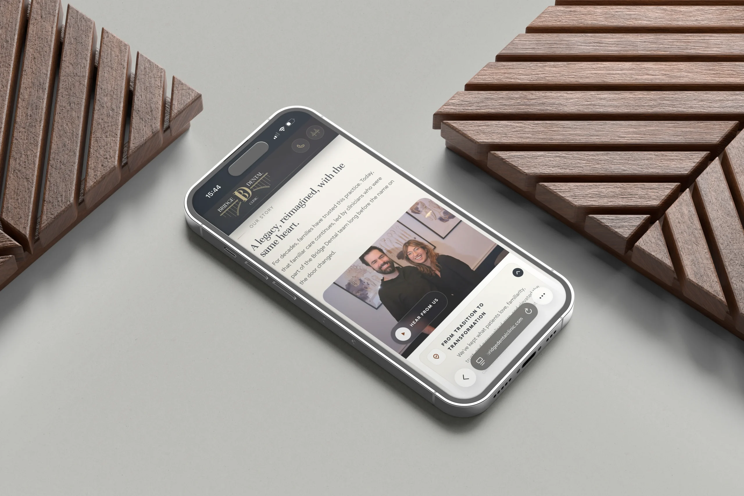 Bridge Dental Clinic website mockup