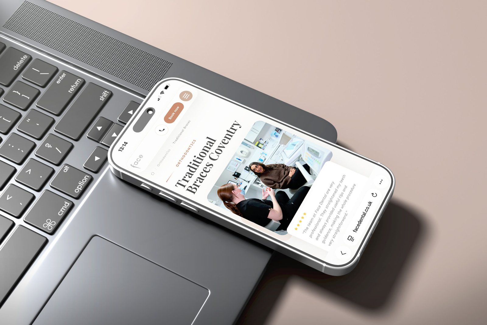 Face Dental website redesign mockup